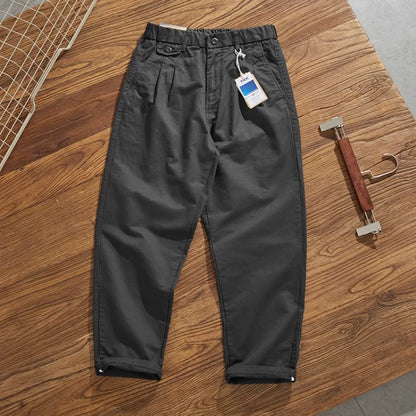 Simple CHINO straight cone overalls boys loose fashion brand street popular casual long pants INS