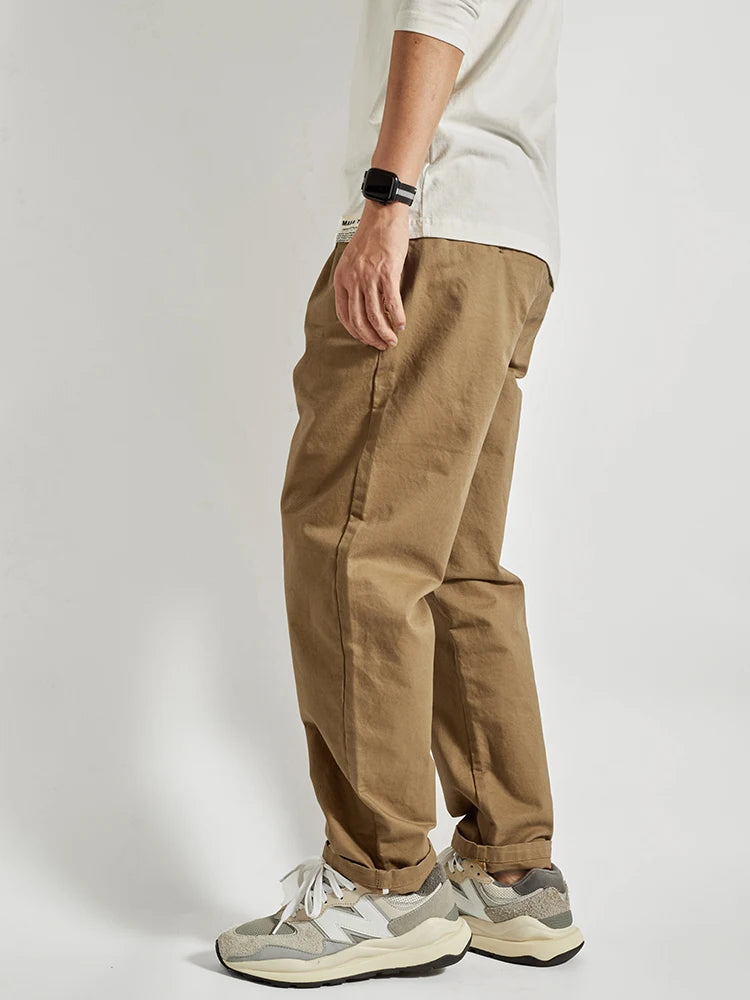 Simple CHINO straight cone overalls boys loose fashion brand street popular casual long pants INS