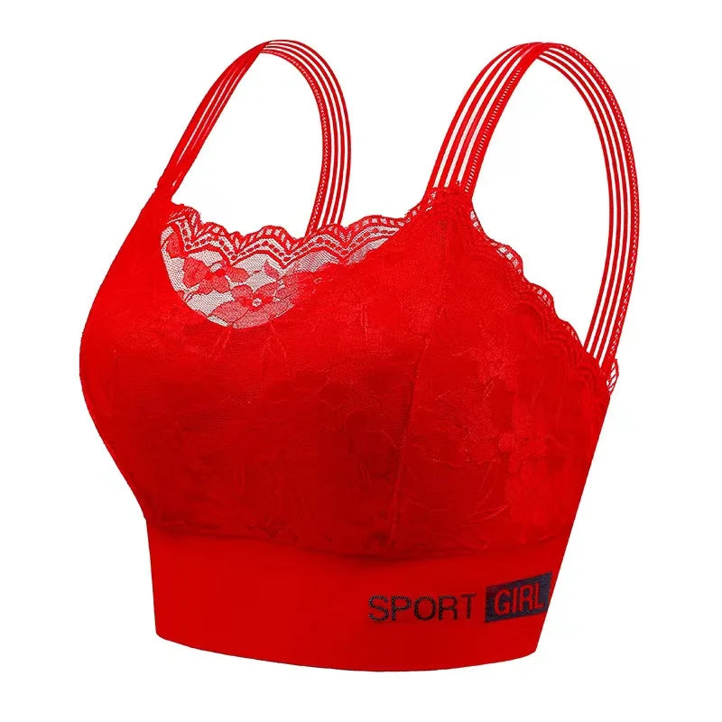 New Sexy Lace Ladies Bra Small Chest Gathered Anti-sagging Sports Beautiful Back Women's Underwear Shockproof Wrapped Chest