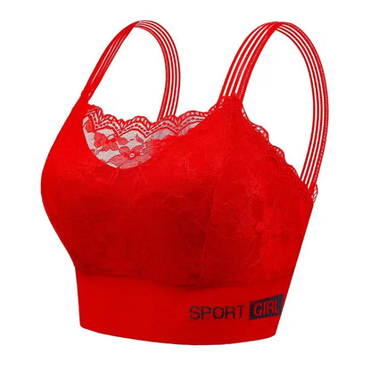 New Sexy Lace Ladies Bra Small Chest Gathered Anti-sagging Sports Beautiful Back Women's Underwear Shockproof Wrapped Chest