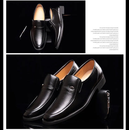 Leather Men Formal Shoes Luxury Brand 2022 Men's Loafers Dress Moccasins Breathable Slip on Black Driving Shoes Plus Size 38-44