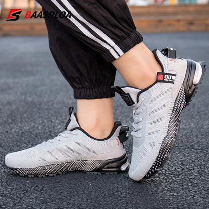 Baasploa Men Running Shoes Lightweight Sneakers Designer Sneaker Male Breathable Tennis Shoe Non Slip 2023 New Sport Shoes