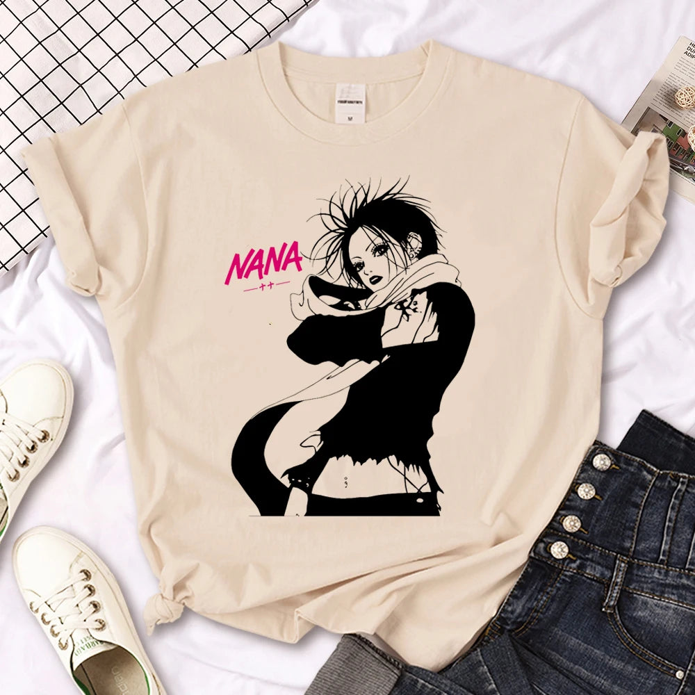 Nana t shirt women Japanese Tee girl designer comic funny clothing