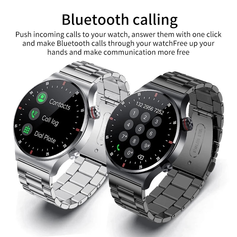 LIGE ECG+PPG Bluetooth Call Smart Watch 2023 Men AMOLED Full Touch Sports NFC Watches Men Smartwatch Waterproof For Android Ios