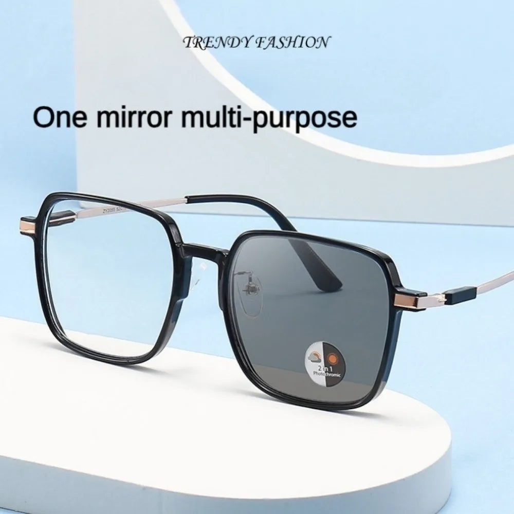 Photochromic Anti Radiation Glasses Metal Eyeglass For Woman Men