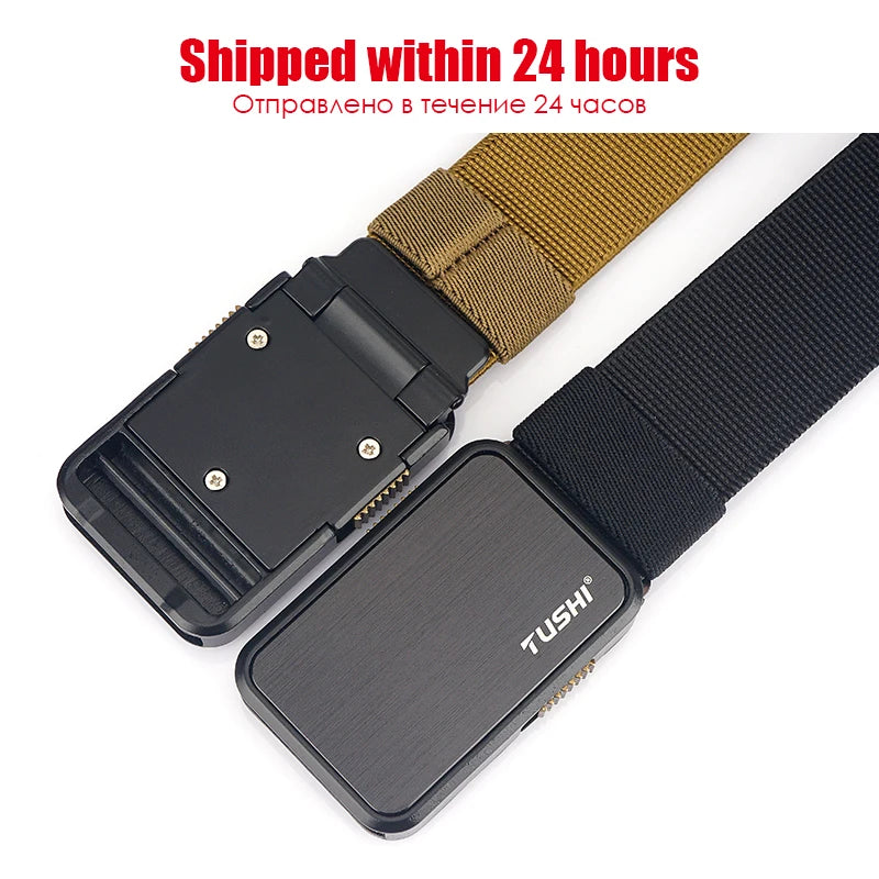 VATLTY 35mm Men's Elastic Belt Soft Strong Nylon Zinc Alloy Quick Release Buckle Unisex Stretch Belt Work Waistband Straps Male