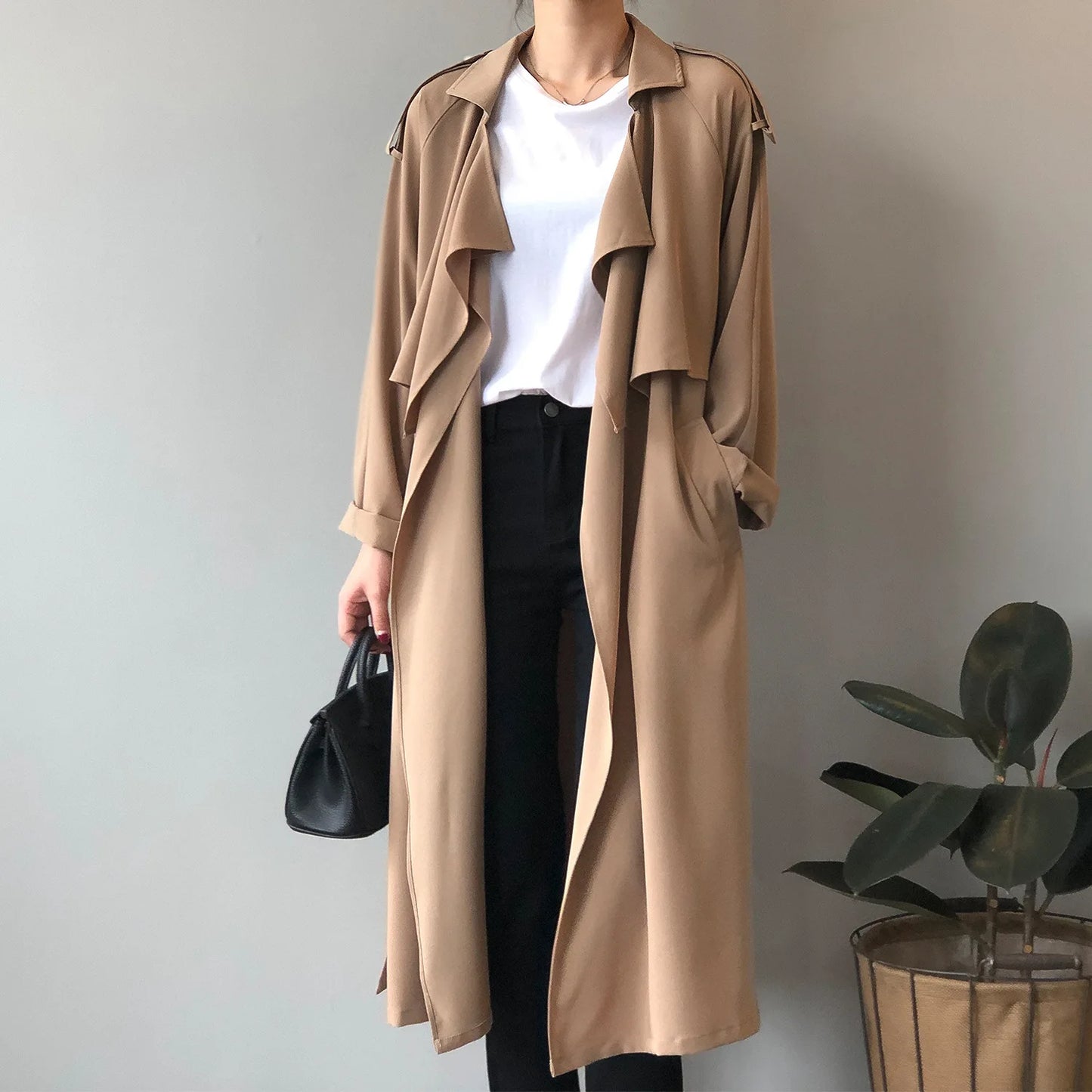 Winter Women Coat Female Trench Jacket Vintage Maxi Classic Long Trench Women Coat Oversize Female Windbreaker Blazers  Coat