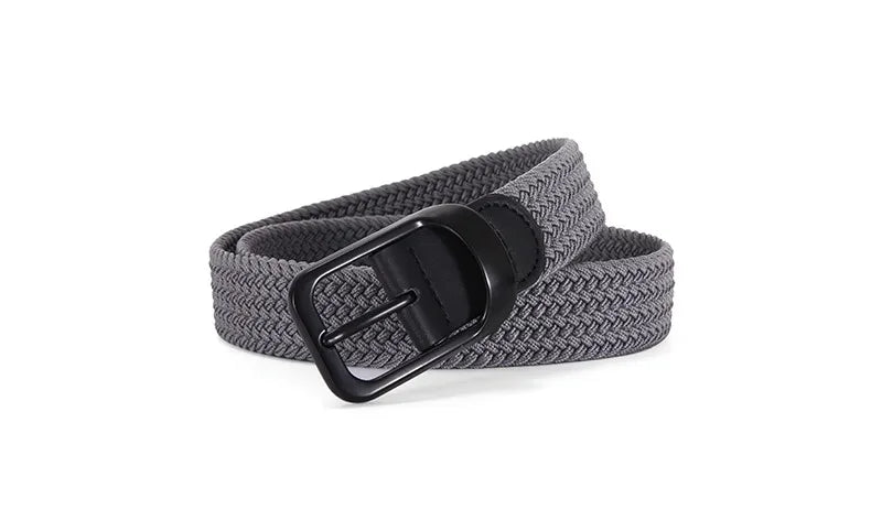 Non-hole Punch-free MEN'S AND WOMEN'S Woven Belt Elastic Stretch Canvas Belt Female Korean Style Versatile Student Pants Belt