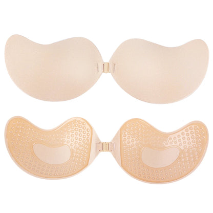 Mango Invisible Push Up Bra Backless Strapless Seamless Front Closure Bralette Underwear Adhesive Silicone Sticky Bras Lingerie