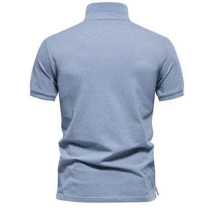 2024 New Summer 100% Cotton Polo Shirt for Men Brand Quality Embroidery Short Sleeve Mens Polos