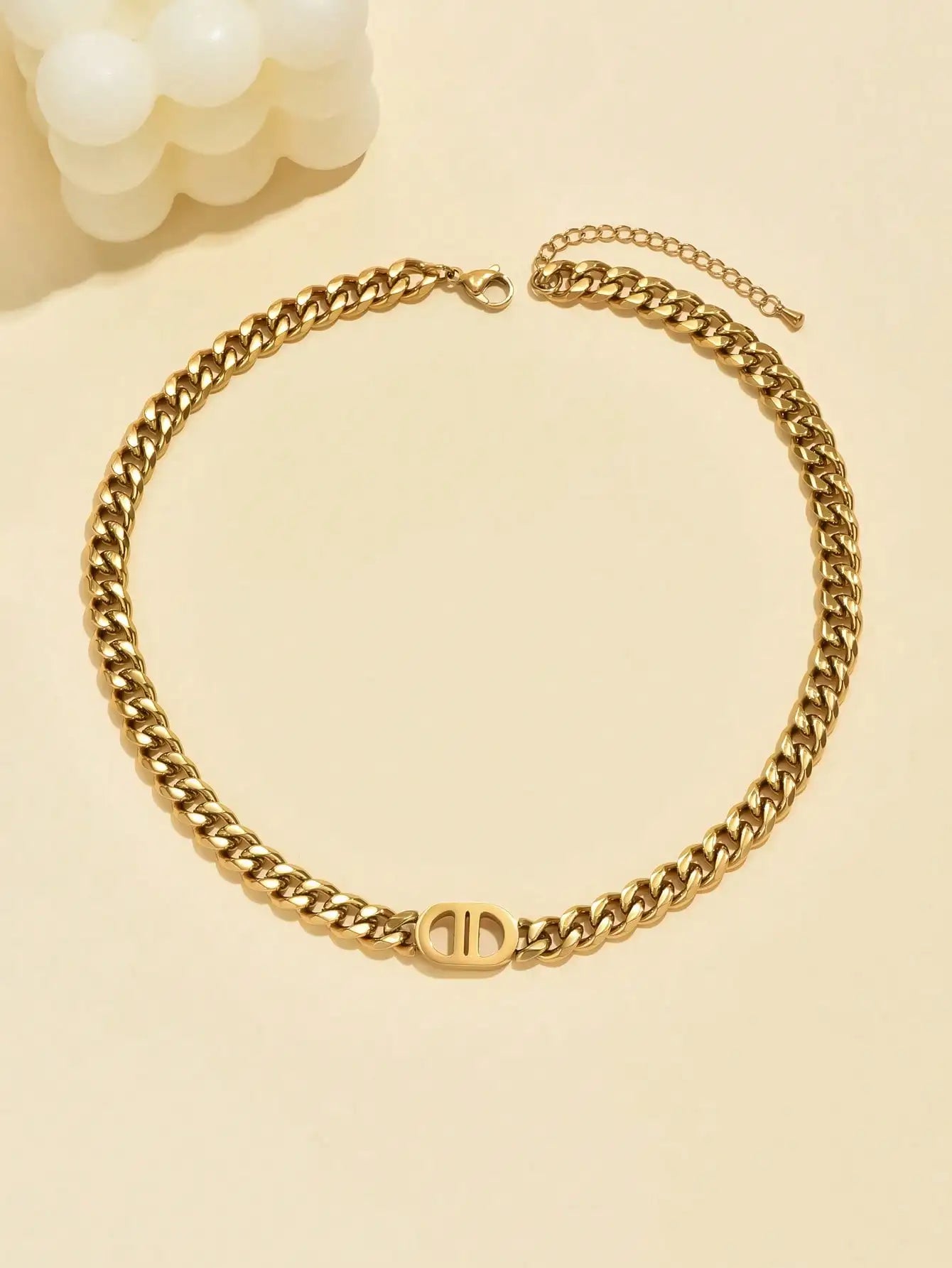 Stylish Double D Chain Stainless Steel Necklace Bracelet Can Be Worn By Both Men And Women Party Jewellery