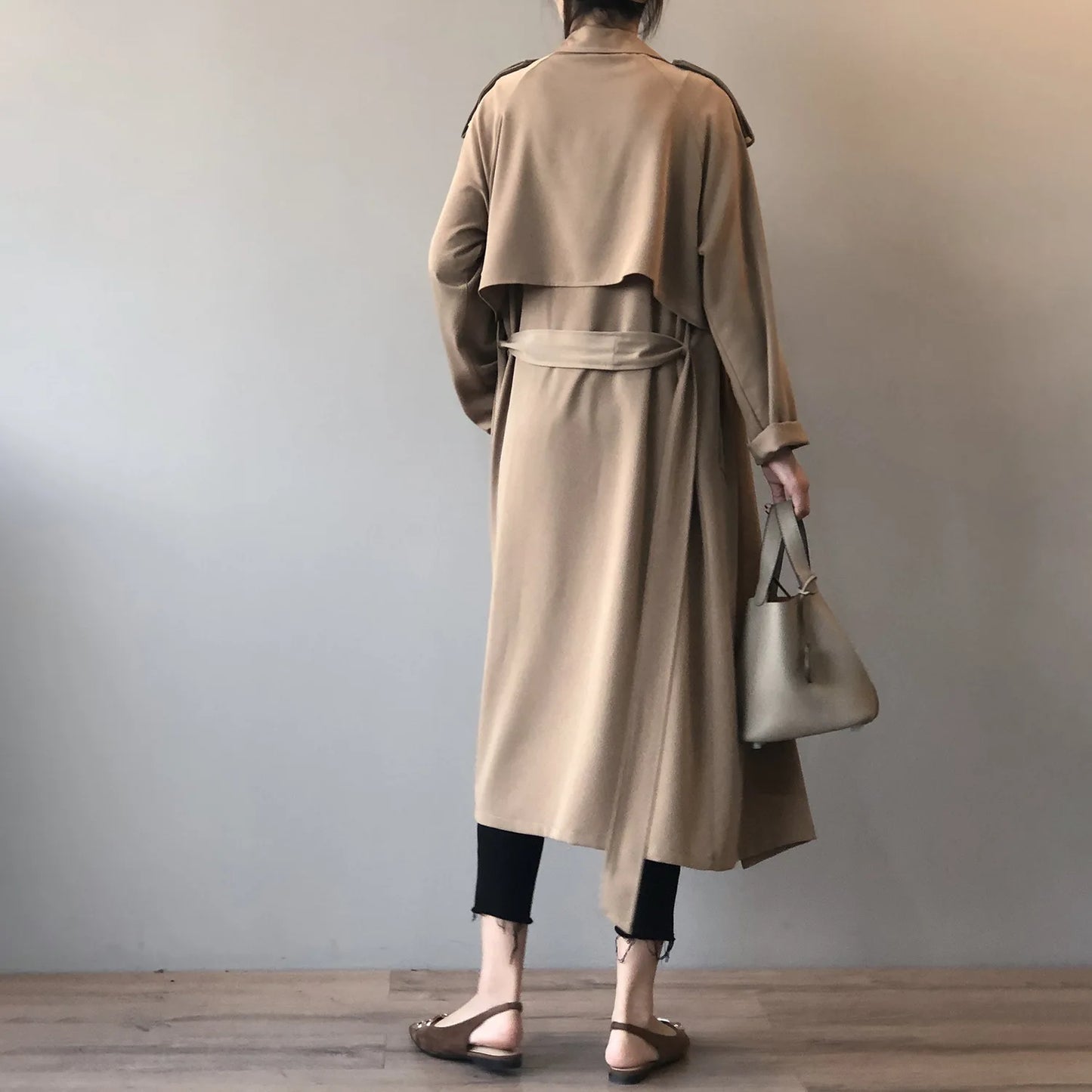 Winter Women Coat Female Trench Jacket Vintage Maxi Classic Long Trench Women Coat Oversize Female Windbreaker Blazers  Coat