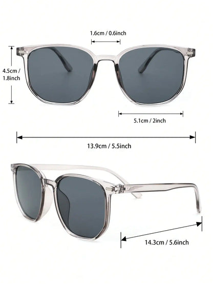 1PC Unisex Square Fashion Sunglasses For Cool Outdoor Travel Daily