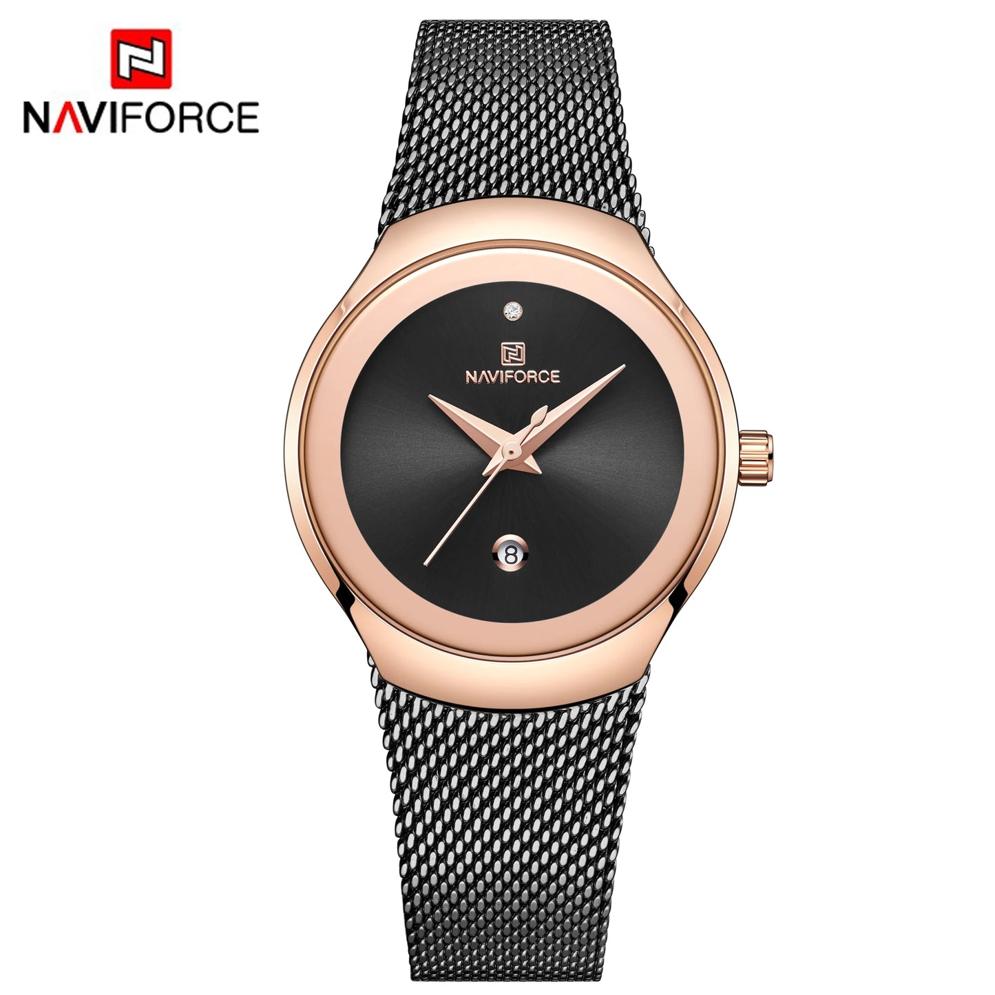 NAVIFORCE Watch Women Fashion Dress Quartz Watches Lady Stainless Steel Waterproof Wristwatch Simple Girl Clock Relogio Feminino