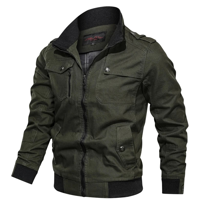 2025 New Spring Autumn Brand Fashion Men's Jacket Casual Jacket Outdoor Sports Jacket Spring and Autumn Military Motorcycle Coat