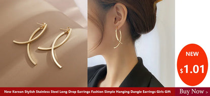 316L Stainless Steel Long Tassel Earrings For Women Elegant Simple Gold Color Drop Earring Stylish Jewelry Personality Gift