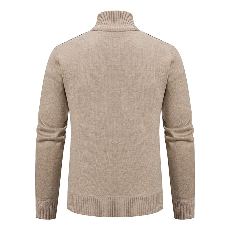 2025 autumn and winter new cashmere padded warm casual men's knitted sweater coat