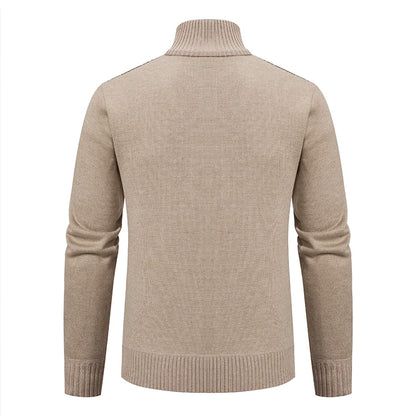 2025 autumn and winter new cashmere padded warm casual men's knitted sweater coat