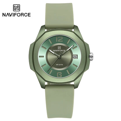 New Style Female Wristwatch NAVIFORCE Casual Sports Quartz Calendar Waterproof and Shockproof Watches for Women Clocks for Gifts