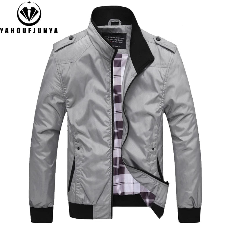 2025 New Spring Men Outdoor Brand Stand Collar Soft Jacket Men Autumn Solid Color Casual Fashion Jacket Coat Male Clothing Hots