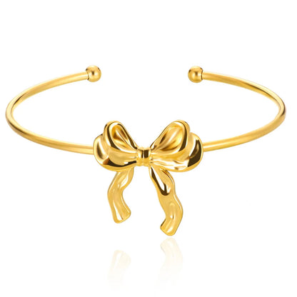 Flower Cuff Bracelet Bangle for Women Gold Color Flora Stainless Steel Bangles Casting Aesthetic Couple Wrist Jewelry pulseras