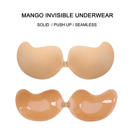 1PC Women's Solid Invisible Nipple Stickers Reusable Invisible Self Adhesive Silicone Bras Stickers Bra Nipple Covers Accessorie