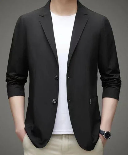 Party Coats Man Suits and Blazers Single Breasted Jacket for Men Black Menswear Summer Simple Clothing New in Spring Clothes