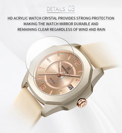 New Style Female Wristwatch NAVIFORCE Casual Sports Quartz Calendar Waterproof and Shockproof Watches for Women Clocks for Gifts