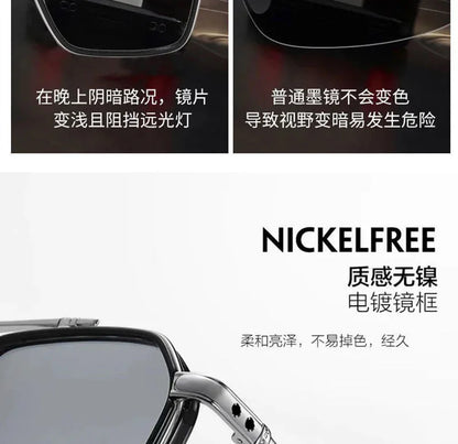 New Men's Large Frame Polygon Sunglasses Men Metal Frame Fashion Sun Glasses Outdoor Driving Fishing Eyewear UV400 Oculos De Sol