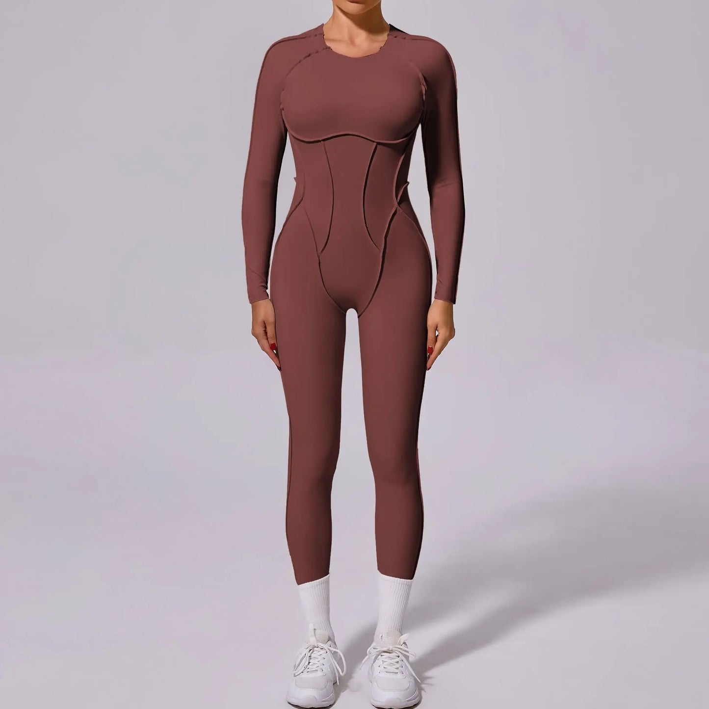 New Autumn/Winter Women's One-piece Yoga Jumpsuit leggings Long-sleeved Sexy Backless Slim Fit Sports Outfit