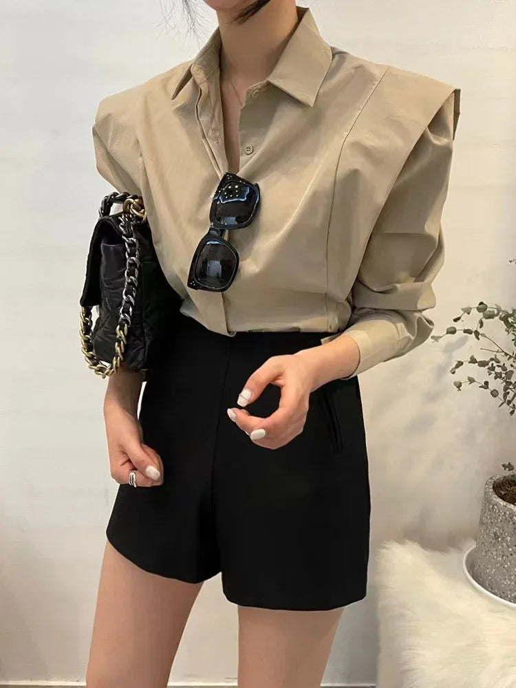 Women's Shirt Autumn 2025 New Chic Long-Sleeve Loose Blouses Street Elegant Tops Shirt OL office women blouses and tops shirts