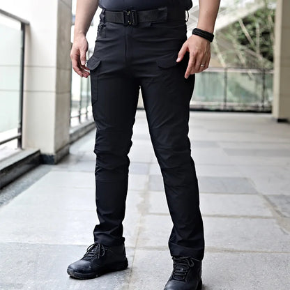 Summer Military Tactical Cargo Pants Casual Trousers Men Wear-resisting Multi-Pockets Quick Dry Outdoor Hiking Work Trousers Men