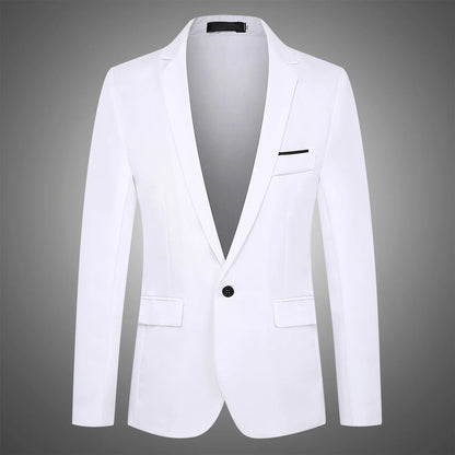 Blue Men Blazers Work Office 2024 Men Tuxedos For Formal Occasions Pockets Coat Blazers Male Custom Men's Business Slim Blazers