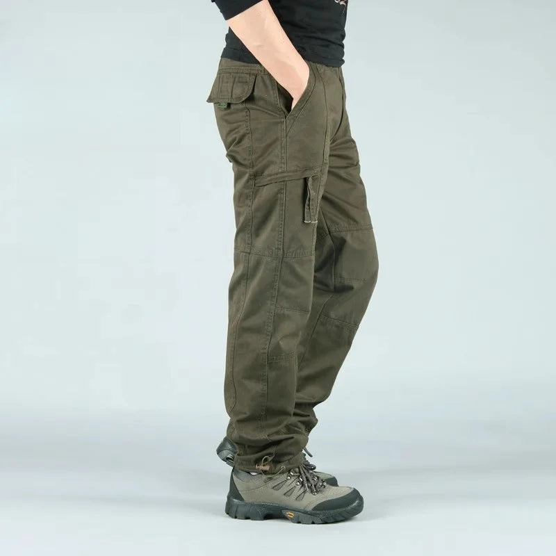 2025 Tactical Pants Men Black Cotton ix9 Zipper Streetwear Autumn Overalls Cargo Pants Men Trousers Spring Autumn