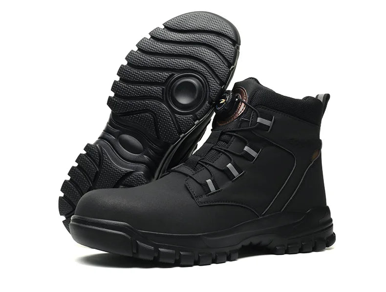 Waterproof Safety Boots Men Indestructible Steel Toe Work Boots Anti-smash Stab-resistant Safety Shoes Biker Botas Para Hombre