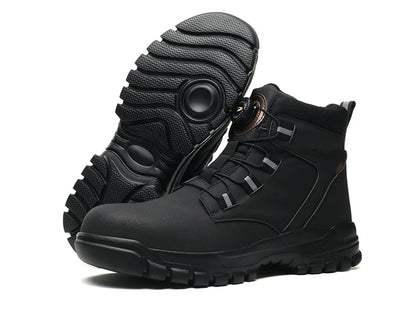 Waterproof Safety Boots Men Indestructible Steel Toe Work Boots Anti-smash Stab-resistant Safety Shoes Biker Botas Para Hombre