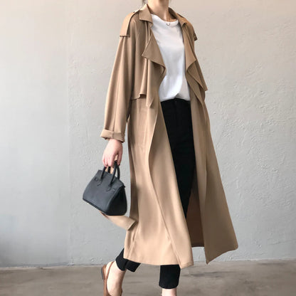 Winter Women Coat Female Trench Jacket Vintage Maxi Classic Long Trench Women Coat Oversize Female Windbreaker Blazers  Coat