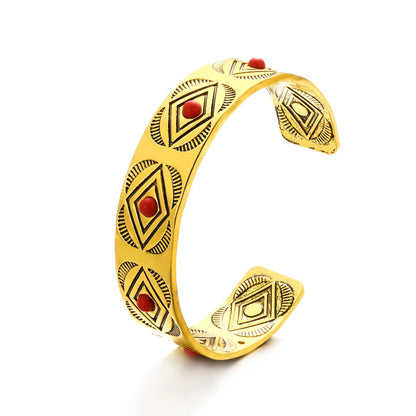 Flower Cuff Bracelet Bangle for Women Gold Color Flora Stainless Steel Bangles Casting Aesthetic Couple Wrist Jewelry pulseras