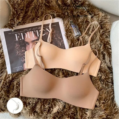 Seamless Tube Top Bra for Small Chest Women Non-Wire Upper Support Sexy Lingerie Solid Intimates Female Underwear