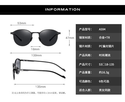 New Polarization Metal Sunglasses Glasses Fashion Dazzle Colour Half Frame Men Women Sport Bikes Bicycle Accessories Hiking