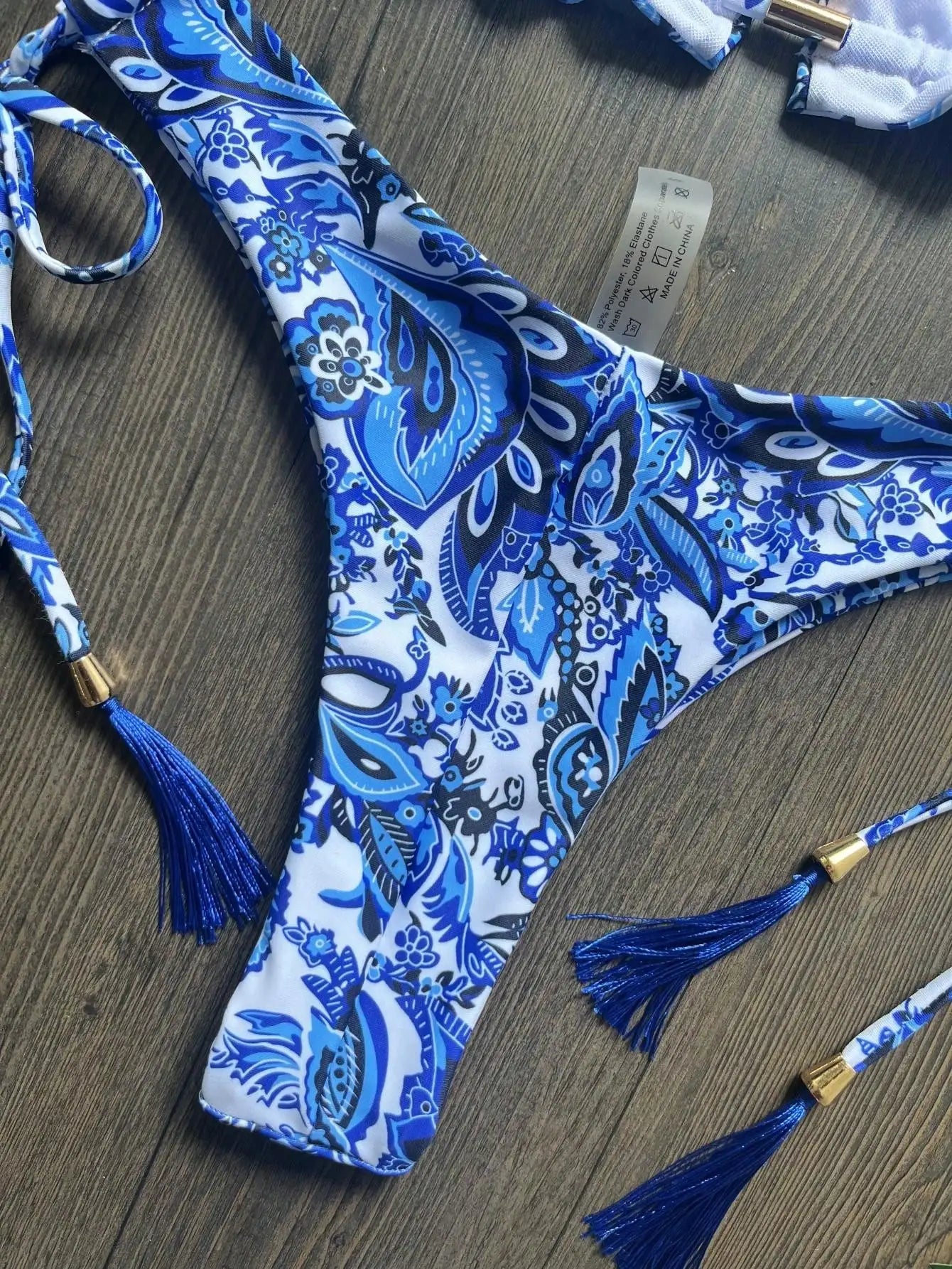 RUOTONSEPT Sexy Blue and white porcelain Print Bikini Set Women's Swimsuit Two-piece Swimwear Bathing Suit Brazilian Biquinis