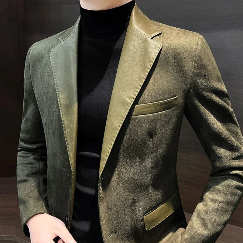 Men's Suit Jackets High Quality Slim Fit Male Blazer Thin New In Original Clothing Menswear Korean Style Coat Clothes Handsome