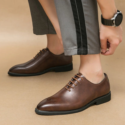 Luxury Mens Leather Shoes High Quality Men's Shoes Fashion Oxford Wedding Men Dress Leather Shoes 2024 Gentleman Office Man Shoe