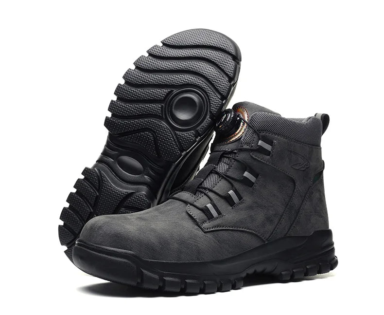 Waterproof Safety Boots Men Indestructible Steel Toe Work Boots Anti-smash Stab-resistant Safety Shoes Biker Botas Para Hombre