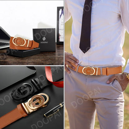 Men Belt Genuine Leather for Men's High Quality Buckle Business Black Cowskin Male Fashion Famous Brand Belt Women Plus 150cm