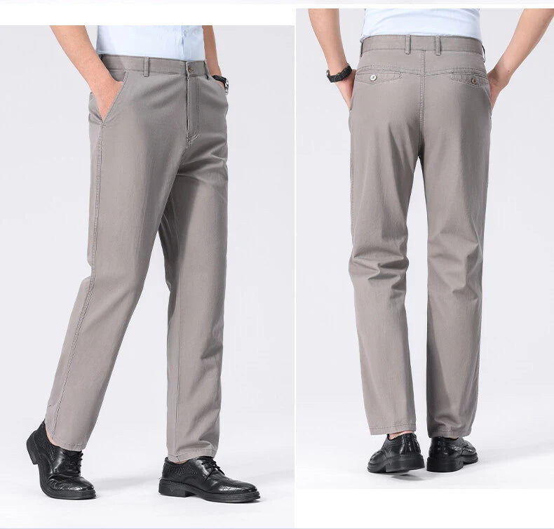 Mens Chino Pants Business Casual Dress Pants Spring Summer Autumn Trousers Lightweight Comfy Pants with Pockets