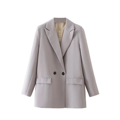 TRAF Blazer Woman Black Beige Khaki Blue Green Gray Women coat Fashion Office Wear Women's Blazers Jacket Outerwears 2025