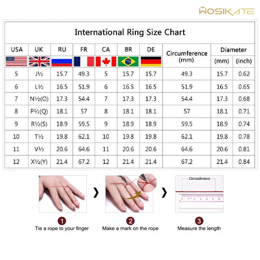 WOSIKATE Trendy Men's Ring With Geometric Square Sapphire Simple Atmosphere Male Business Ring Fashion Jewelry Size 6-10