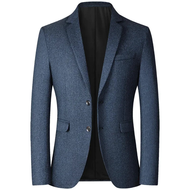 BROWON Brand Business Casual Jackets for Men Spring and Autumn Solid Color Turn-Down Collar Suits Blazer 2025 Wedding Blazer Men