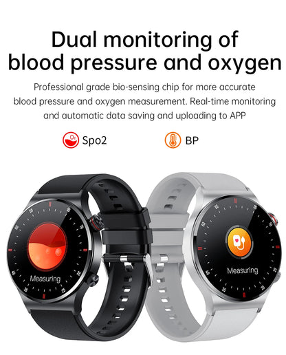 LIGE ECG+PPG Bluetooth Call Smart Watch 2023 Men AMOLED Full Touch Sports NFC Watches Men Smartwatch Waterproof For Android Ios